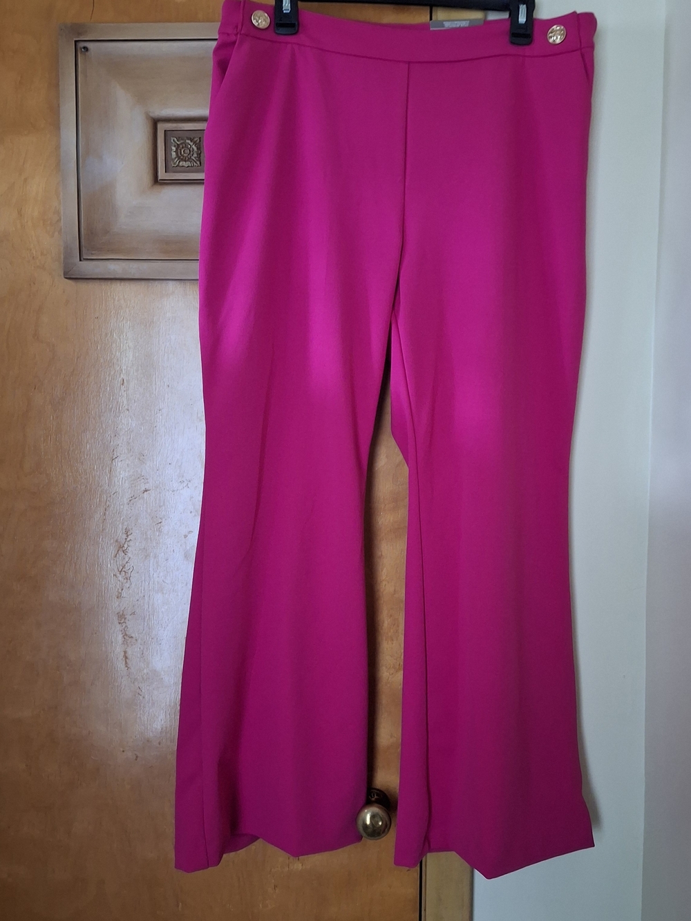 Bold Elements Hot Pink Boot-Cut Dress Pants — Women's Flared Trousers